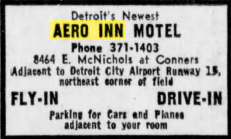 Aero Inn - 1969 Ad (newer photo)